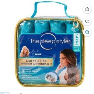8 PCS Set The Sleep Styler Absorbent Heat Free 6" Foam Hair Rollers Large